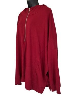 torrid Red Half-Zip Hoodie Pullover Size 6